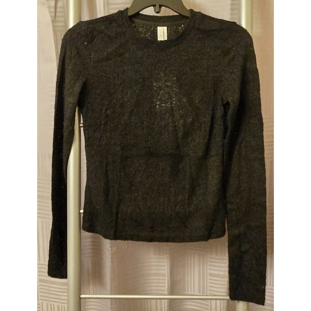 Commense Sweater Womens Small Black Crew Neck Pullover Casual Soft Comfort